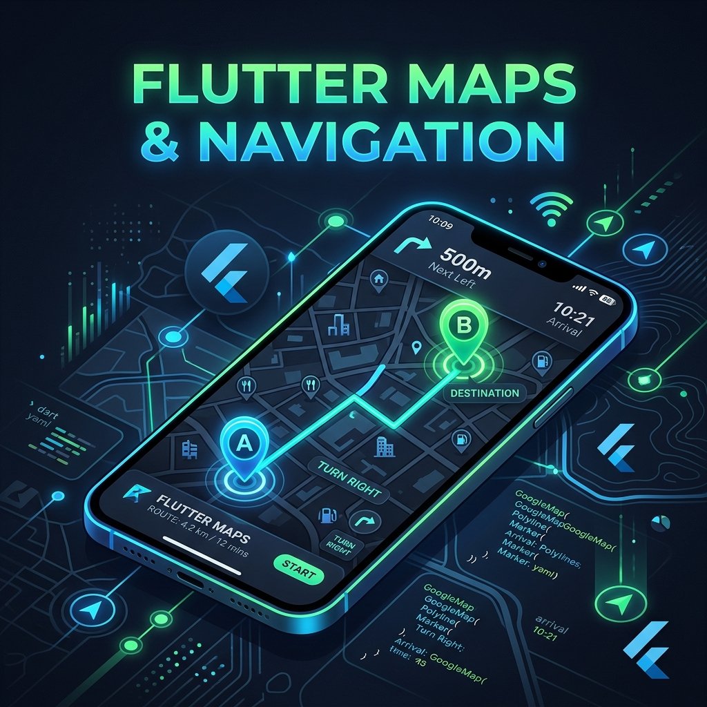 رسم الطرق وتتبع الموقع في Flutter خطوة بخطوة 🛣️