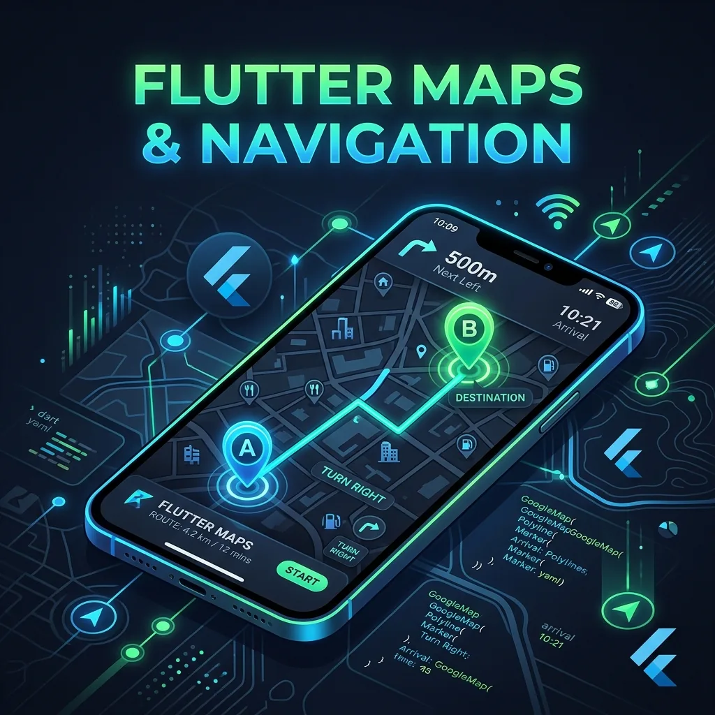 رسم الطرق وتتبع الموقع في Flutter خطوة بخطوة 🛣️